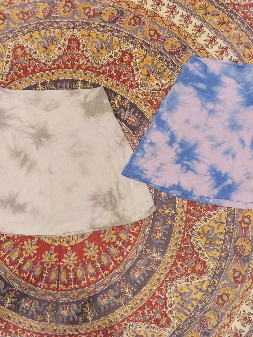 PINK Victoria's Secret Tie-Dye Circle Skirts in Blue & Gray